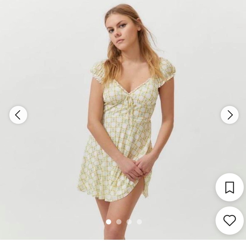 Urban Outfitters | Audrey Mesh Mini Dress Large